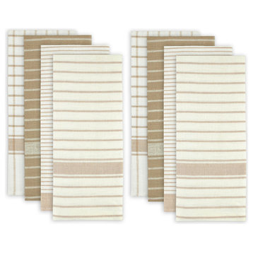 Basic Dish Towels, Set of 8, Taupe