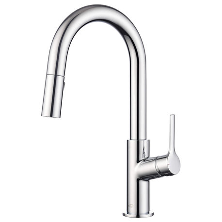 Fusion Single Handle Pull Down Kitchen & Bar Sink Faucet, Chrome