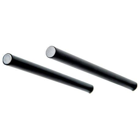 Vino Rails 1 (cork-forward metal wine storage), Matte Black, No Collars (for Solid Backing)
