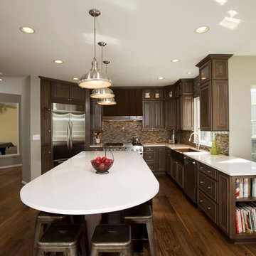 Creative Use of Wood, Copper, Quartz Creates Dazzling Kitchen Renovation