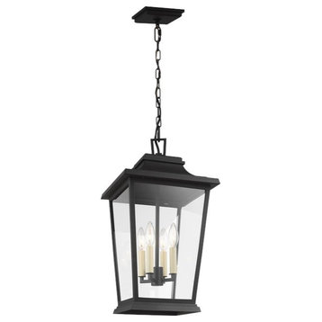 Murray Feiss OL15409TXB Warren 4 Light Hanging Lantern, Textured Black