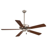 Minka Aire - Minka Aire F556-BN/DW Contractor Plus - 52" Ceiling Fan - Our Contractors Plus fan continues our tradition of offering design and reliability in several finishes.   0.57 Rod Length(s): 6 x 0.75Contractor Plus 52" Ceiling Fan Brushed Nickel Reversible Medium Maple/Dark Walnut Blade *UL Approved: YES  *Energy Star Qualified: YES *ADA Certified: n/a  *Number of Lights:   *Bulb Included:No *Bulb Type:No *Finish Type:Brushed Nickel