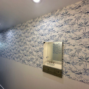Hallway wallpaper installation in Altadena