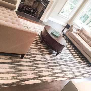 Wool & Pure Silk Handknotted Modern Rug