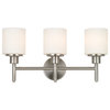 Design House 587386 Aubrey 3 Light 22"W Integrated LED Bathroom - Satin Nickel