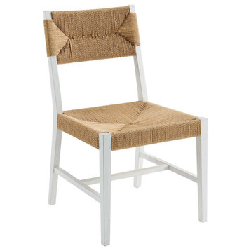 Bodie Wood Dining Chair, White Natural