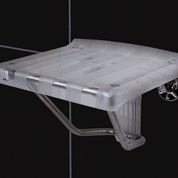 DreamLine 12" x 15" Folding Plastic Shower Seat SHST-01-PL - Shower Benches & Seats