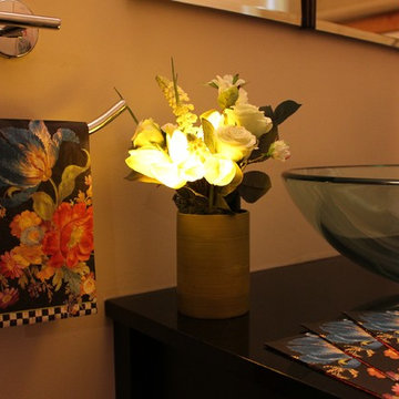 Spring Tulips - Yellow in Green Bamboo Vase