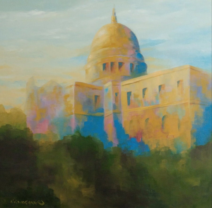 St Paul's, London, 30x30, framed