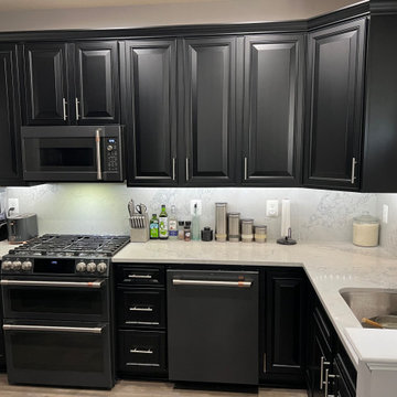 Modern Kitchen Remodel Done in Black Cabinets