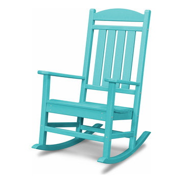 teal outdoor rocking chair