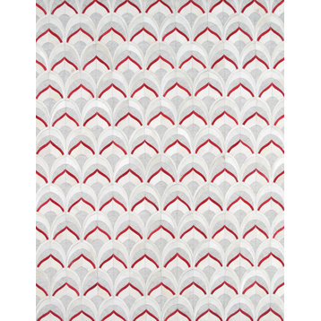 Pasargad Home Hand-Loomed Cowhide Sari Silk Area Rug, 2' 0" X 3' 0"