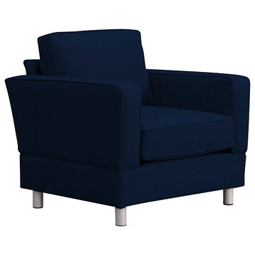 Raleigh Quick Assembly 'Chair and a Half' With Bonner Legs, Indigo
