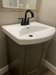 HELP! Issue with vanity not being flush against wall