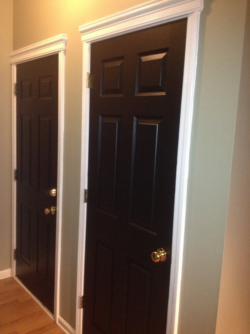 Black Interior door before and after