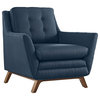 Beguile 2-Piece Upholstered Fabric Living Room Set, Azure
