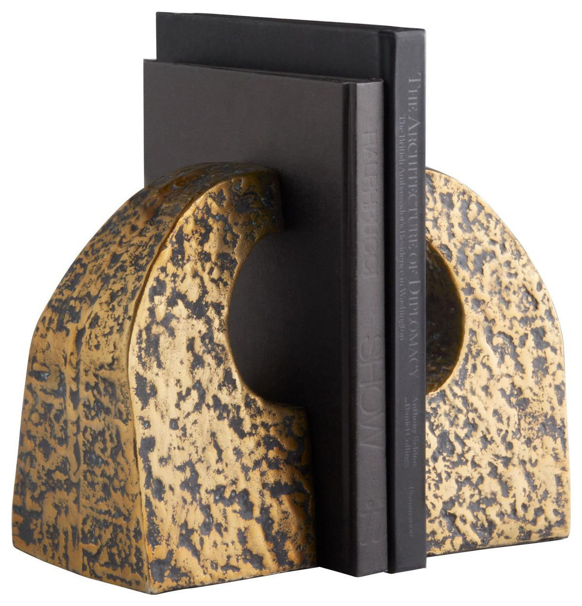 Apostrophe Bookend, Antique Brass - Contemporary - Bookends - by ...