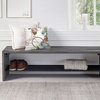 58" Solid Reclaimed Wood Entry Bench, Gray