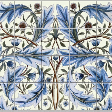 William Morris Membland Panel on Cream, detail