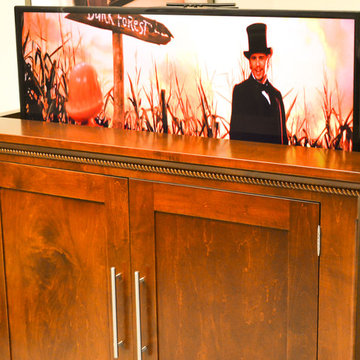 Automated TV Lift Cabinet in Solid Cherry (The Richmond)