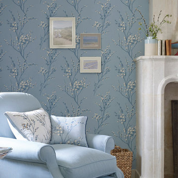 Pussy Willow Seaspray Wallpaper