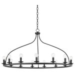 Mitzi by Hudson Valley Lighting - Kendra 15-Light Chandelier, Old Bronze Finish - A classic silhouette gets an update. A curved suspension adds a surprising shape to this chandelier and linear fixture. Short metal candleholders fill the frames while filling any room with bright, clear light.