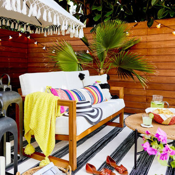 Back Patio Family Room - Styled by Emily Henderson