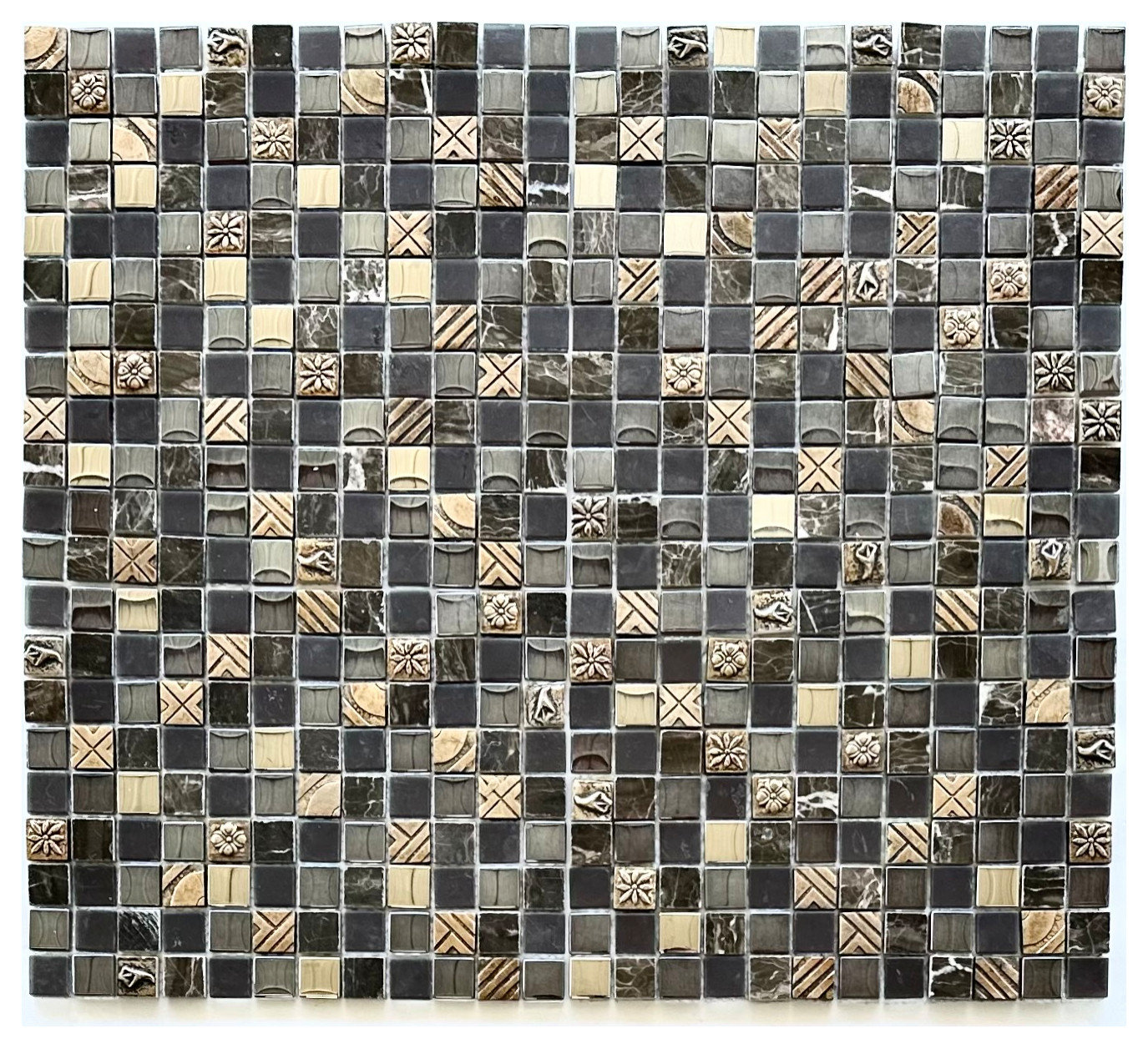 GBM® Handicraft II Desert 12 x 12 Random Stripe Glass Mosaic Tile GBM® Handicraft II Desert 12 x 12 Random Stripe Glass Mosaic Tile