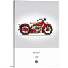 "Indian Scout 101 1929" Wrapped Canvas Art Print, 12"x16"x1.5"