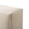 CorLiving Bellevue Upholstered Panel Bed, Double/Full, Cream