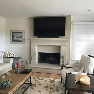 Fireplace makeover: step by step from the beginning to the end.