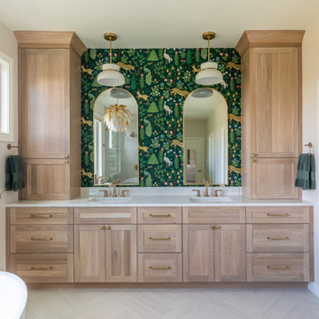 Shower removed - creating space for generous vanity
