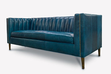 Making the Mid-Century Blue Leather Dylan Sofa