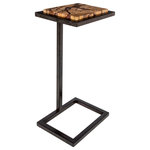 Surya - Surya Stone Age AGE-001 End Table, Dark Brown - Our Stone Age Collection offers an enduring presentation of the modern form that will competently revitalize your decor space. Made in India with Marble, Metal. For optimal product care, wipe clean with a dry cloth. Manufacturers 30 Day Limited Warranty.
