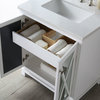 Sink Vanity With Quartz Top, White, 30"