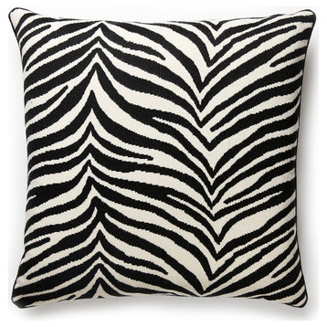 Singita Pillow, Black & White, 22" X 22"