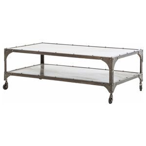 Metal Coffee Table On Casters Tables By Element Coffee Table