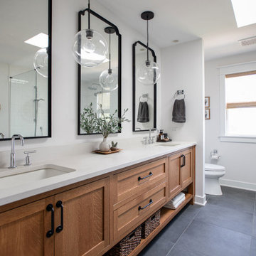 Builder-Grade to Designer Townhouse Primary Bath | Kildeer, IL