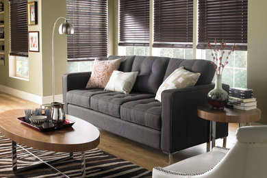 Inspiration for a contemporary living room remodel in Calgary