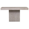 Tama Rectangle Dining Table, Single Pedestal, Slate Gray