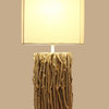 Handmade Decorative Table Lamp With Blenched Fabric Shade