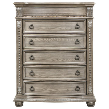 Lucca Gray 5-Drawer 44" W Chest of Drawers