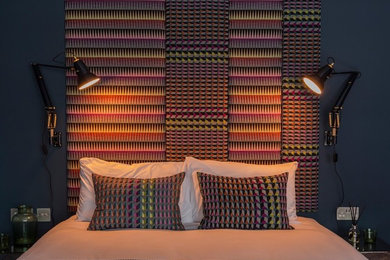 This is an example of a contemporary bedroom in Edinburgh.