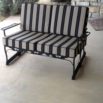 Beige and Black Glider Cushions