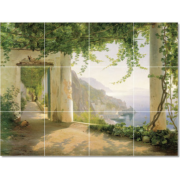 Carl Frederick Aagaard Landscapes Painting Ceramic Tile Mural #162, 24"x18"