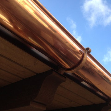 New Home in Palmdale Ca. First day Copper Half Round Gutter