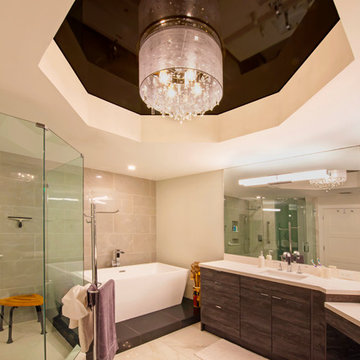 Contemporary Condo Bathroom Ceiling