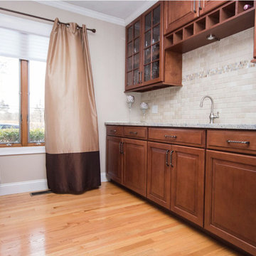 Maple Cabinet kitchen and wet bar remodel