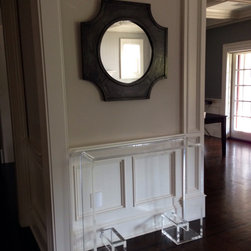 Console table, waterrfall style with Greek Key base - Console Tables