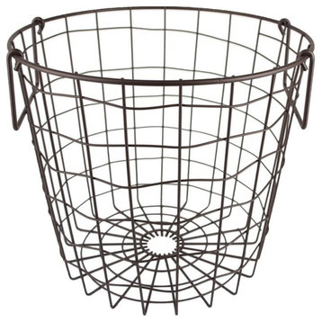 DII 12x12" Round Modern Metal Small Sturdy Design Basket in Bronze
